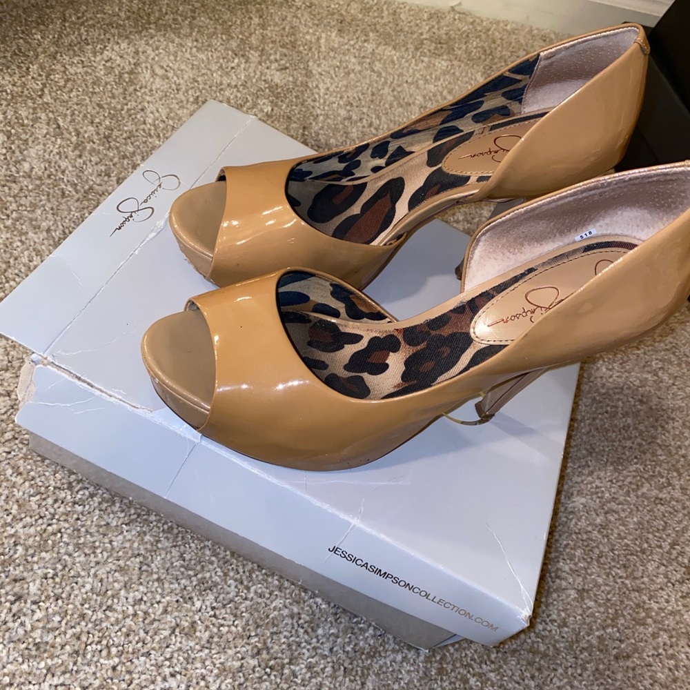 Jessica Simpson Acadia PeepToe heels Size 9.0 - Picture 5 of 6
